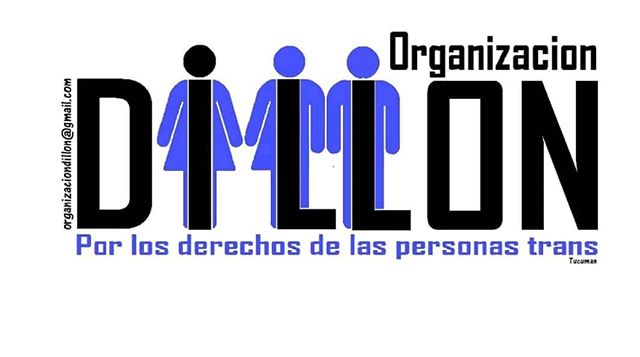 Logo de la organización Dillon. Se ven tres siluetas humanas tras las letras ILL, las de los extremos relacionadas socialmente con los géneros masculino y femenino, y la del centro un intermedio entre ambas. Debajo del nombre se lee 