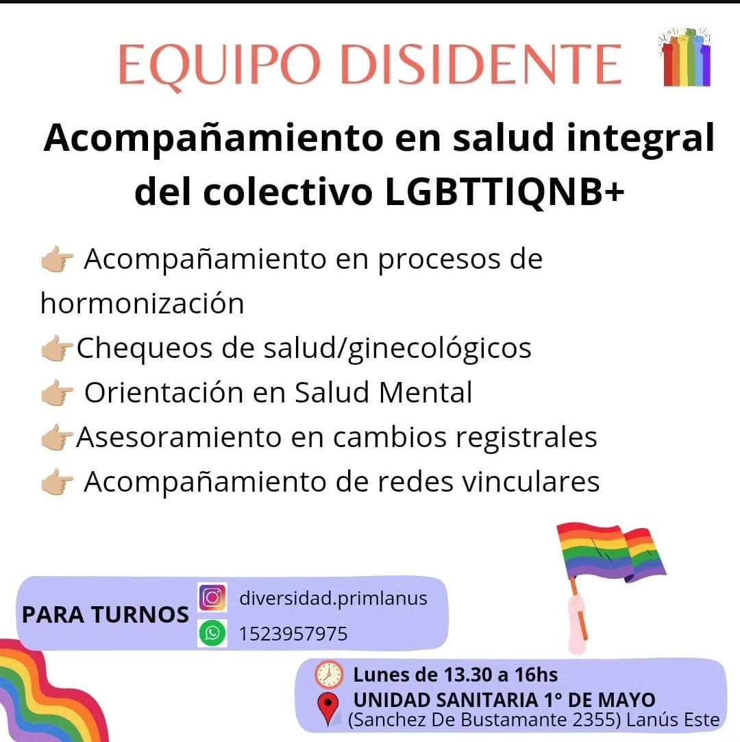 Afiche de la Unidad Sanitaria y sus servicios.